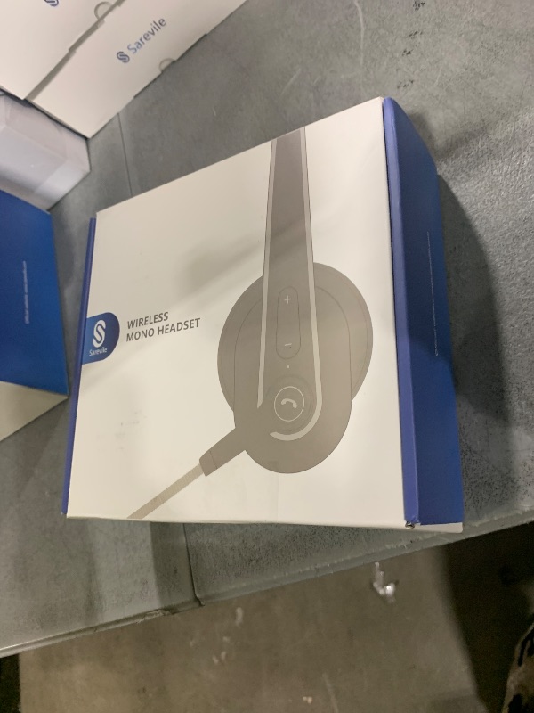 Photo 1 of Sarevile Bluetooth Headset with USB Dongle for Computer, Single-Ear Wireless Headset with Noise Cancelling Microphone for Office & Truckers, Bluetooth V5.2 with Mute Button for Work