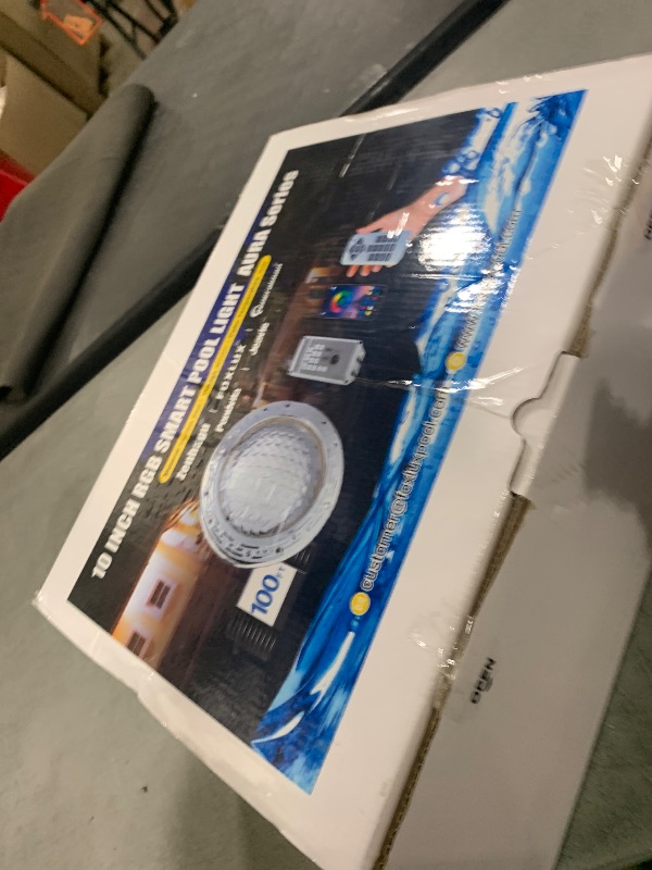Photo 1 of Generalman Pool Lights for Inground Pools, 10-Inch RGB LED Color-Changing Underwater Light, 60W, AC 120V, 100ft Cable with Controller, Remote & APP Control, IP68 Waterproof
