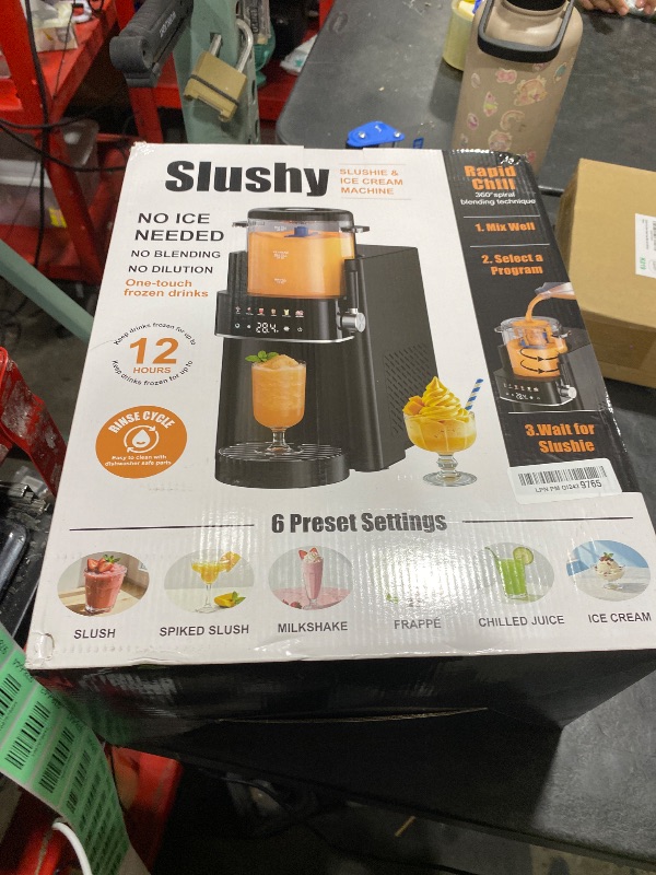 Photo 1 of Ranvaira Slushie Machine, Ice Cream Maker, Slushy Machine for Home and Families, No ice needed with Rapid Chill & Temperature Control, Multi-function for Margarita, Frappé, Easy to Clean, Black