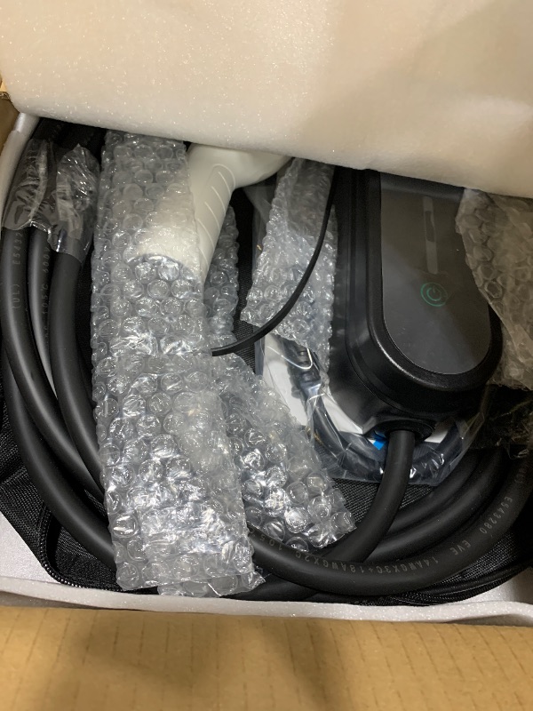 Photo 1 of TopAutoGear Portable EV Charger Level 1 & 2, 110V-240V Emergency Backup Travel Cable, Adjustable 8-16A Current for Home Safety, NEMA 6-20 Plug with 5-15 Adapter, 17ft, Works with All J1772 EVs