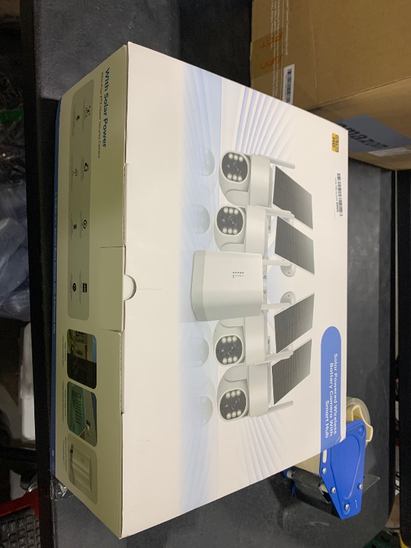 Photo 1 of 4MP Security Cameras Wireless Outdoor,No Subscription 128GB Local Storage,Solar Powered Cameras For Home Security With 360°PTZ,4 Cam-Kit, Color Night Vision Home Security Camera System,5G & 2.4G,IP66