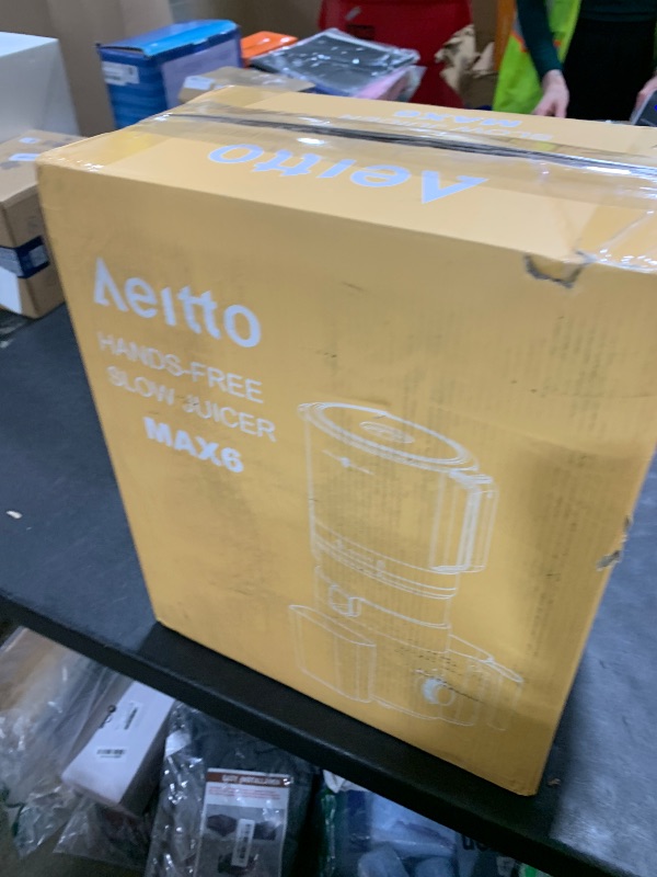 View 3 of Aeitto 3-in-1 Cold Press Juicer, 6.0" Wide Mouth Self-Feeding Hopper For Makes Juice, Nut Milk & Sorbet, Filter-Free Easy Cleaning, Hands-Free Juicer Machines for Healthy Everyday Living, with Pusher