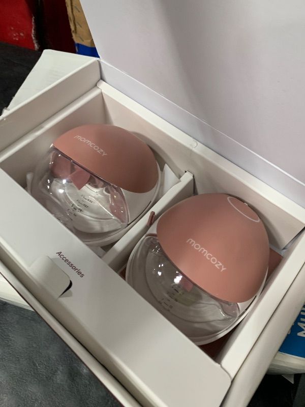 Photo 1 of Momcozy Wellness 1 Wearable Breast Pump, Warm-Massage Hands-Free Pump with Heated Flange&Simulated Massage for Comfortable Breastfeeding&Let-Down, App-Controlled, 4 Modes 12 Levels, 180ml/6oz