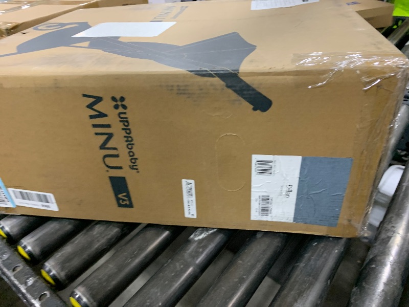 Photo 1 of UPPAbaby Minu V3 Travel Stroller | Lightweight + Compact Design | One-Hand Fold + Unfold | from Birth + Overhead Compatible | Dillan (Stone Blue/Carbon Frame/Sand Leather)