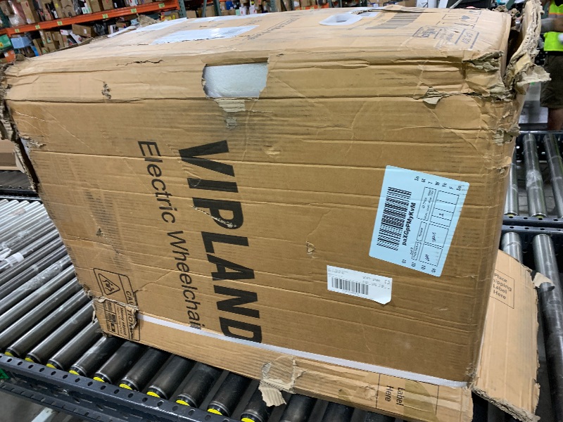 Photo 1 of VIPLAND Portable Electric Wheelchairs for Adults, Lightweight Foldable Electric Motorized Wheelchair, 15 Miles Range, 700W Motors, Support 250lbs, All Terrain Airline Approved, Remote Control, Orange