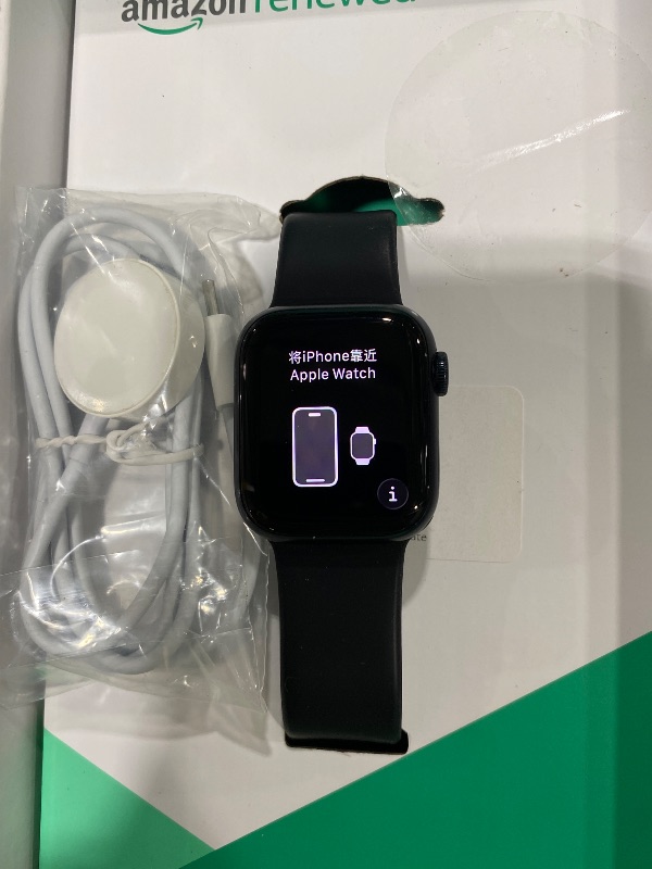 Photo 1 of Apple Watch Series 8 (GPS, 41MM) - Midnight Aluminum Case with Midnight Sport Band S/M (Renewed Premium)