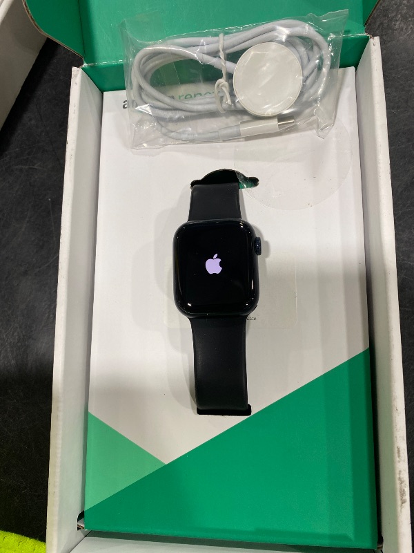 Photo 1 of Apple Watch Series 8 (GPS, 41MM) - Midnight Aluminum Case with Midnight Sport Band S/M (Renewed Premium)