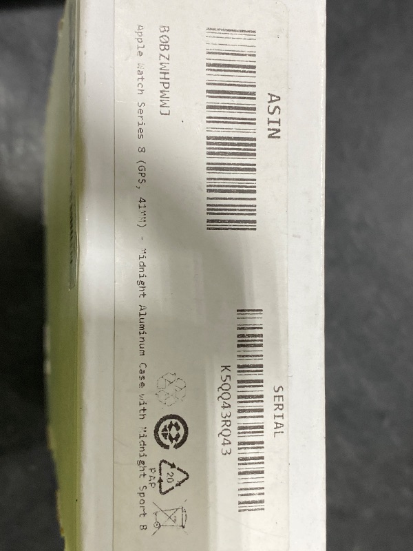 Photo 1 of Apple Watch Series 8 (GPS, 41MM) - Midnight Aluminum Case with Midnight Sport Band S/M (Renewed Premium)