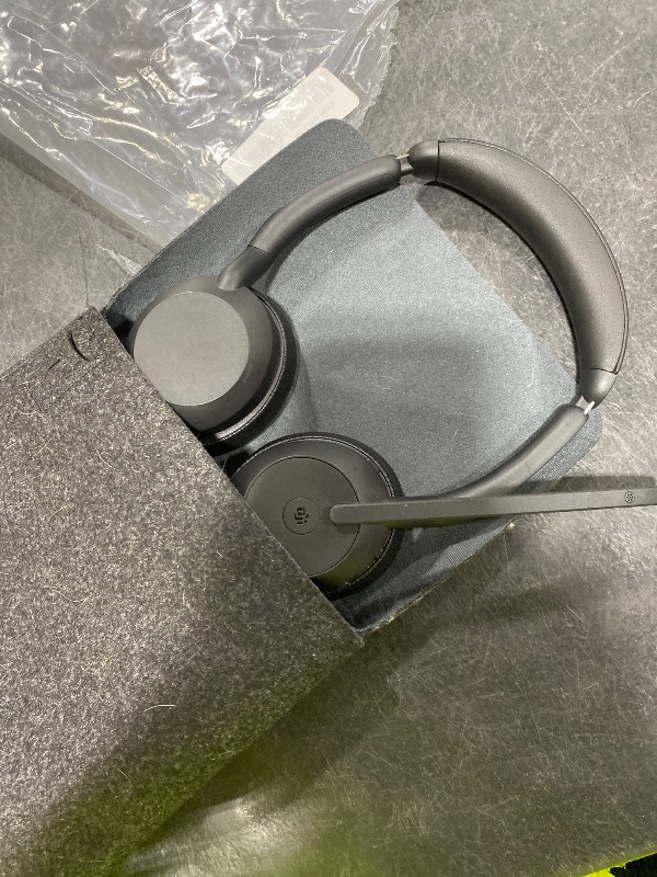 Photo 1 of Jabra Evolve2 55 Stereo Wireless Headset - Features AirComfort Technology, Noise-Cancelling Mics & Active Noise Cancellation - MS Teams Certified, Works with Other Platforms - Black