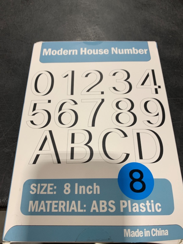 Photo 1 of IVERRA 8 Inch Large Floating House Numbers, Black Modern House Number for Outside, Home Address Numbers for Outdoor Garage Gate Wall Street (8)