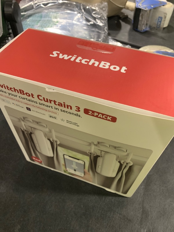 Photo 1 of SwitchBot 2025 Automatic Curtain Opener 2 Packs with Remote, Bluetooth Remote Control, WiFi&APP Control, Upgraded High-Performance, Add Hub to Work with Alexa, Google Home, HomeKit