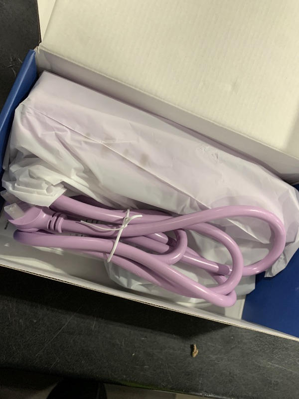 Photo 1 of Jgstkcity Desk Clamp Power Strip,65W Fast Charging Station,4 USB-C,4 USB-A,1200J Surge Protector,ETL Listed,1875W Extension Cord,Multiple Outlets for Home, Office (Purple, 6 FT Cable)