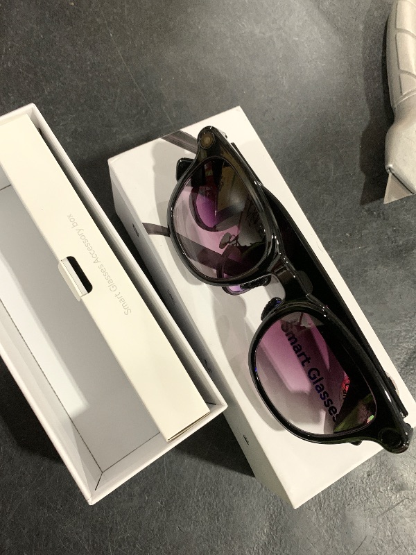 Photo 1 of AI Smart Glasses with Camera, 8MP HD Bluetooth Camera Glasses, 1080P Video Recording Sunglasses for Women Men, Real Time Translation, Voice Assistant, Open Earbuds for Travel, Work Vlog (3 lenses)