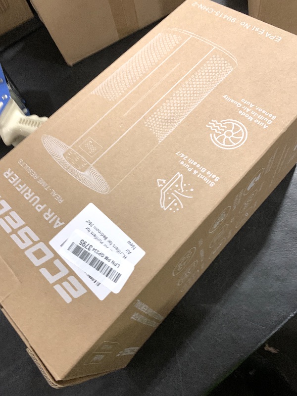 Photo 1 of ECOSELF Air Purifiers for Home Large Room up to 1800 Ft², Air Purifiers for Bedroom 360° Air Intake with Smart Auto Mode, HEPA Air Purifier, Air Cleaner for Smoke PoIIen Pet Dander, HAP609