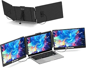 Photo 1 of Maxfree Triple Laptop Screen Extender, S2 14" 1080P HD Portable Dual Monitor for 13.3-17? Laptops, Plug & Play Monitor Extender Compatible with Windows/Mac/Surface/Android/Switch