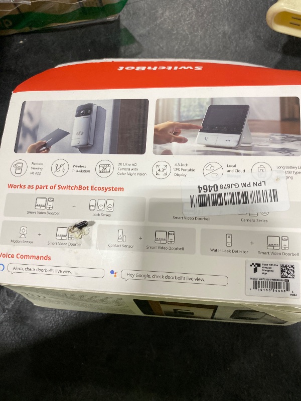 Photo 1 of SwitchBot Video Doorbell Camera Wireless with Monitor, No Subscription, 4.3 Inch Screen, Battery Powered, Head-to-Toe View, 2K FHD, 2-Way Audio, Motion Detection, Works with Alexa/Goole/Home Assistant