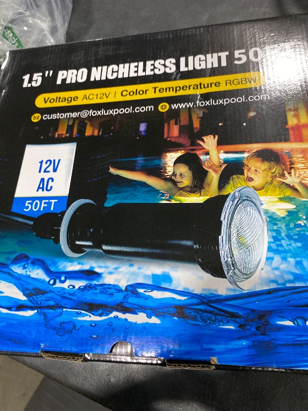 Photo 1 of Generalman Pool Lights for Inground Pool, Direct Replacement for Pentair GloBrite MicroBrite, 1.5 Inch LED Color Inground Pool & Spa Light, IP68 Waterproof, AC12V, 50 ft Cord