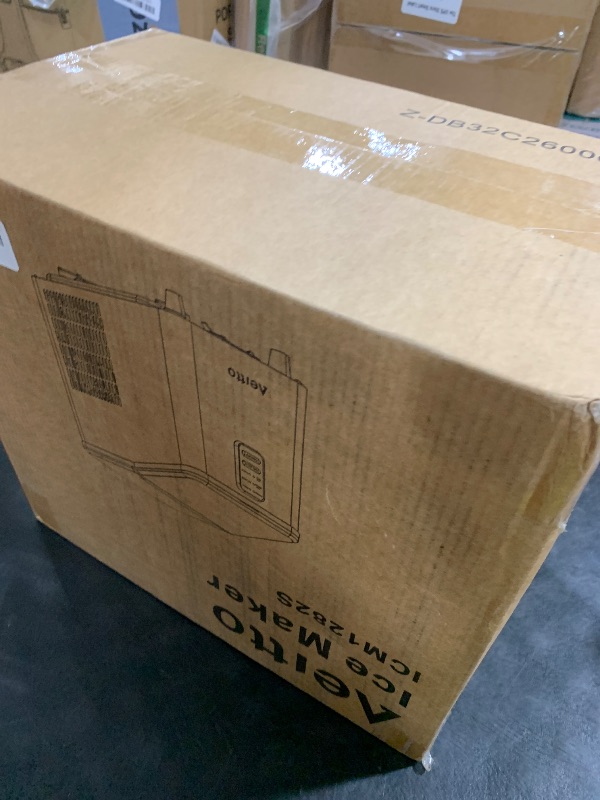 Photo 1 of Aeitto Ice Maker Countertop 26lbs/24H, Ice Machine 8 Ice Cubes Ready in 6 Mins, 2 Sizes of Bullet Ice Portable Ice Makers with Basket & Scoop, Auto Self-Cleaning for Home/Kitchen/Office Stainless