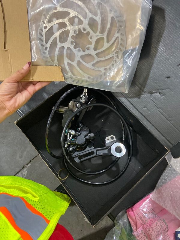 Photo 1 of Ultra Bee Rear Brake Conversion Kit Fits for Surron Light Bee X/S, Segway X160/X260 and E-Ride Pro SS 2.0, 240mm Rear Brake Rotor and Caliper Bracket,Prebled,Electric Dirt Bike Brake Upgrade
