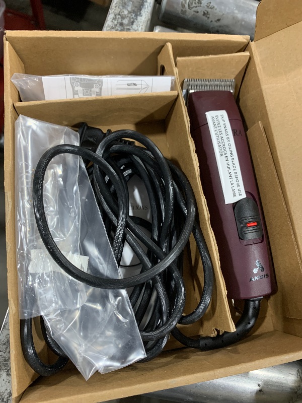 Photo 1 of Andis Professional UltraEdge Super 2-Speed Detachable Blade Dog/Pet Clipper, Rotary Motor with Shatter-Proof Housing, Runs Calm & Silent, 14-feet Cord, for All Dog Coats & Breeds, 120 Volts, Burgundy