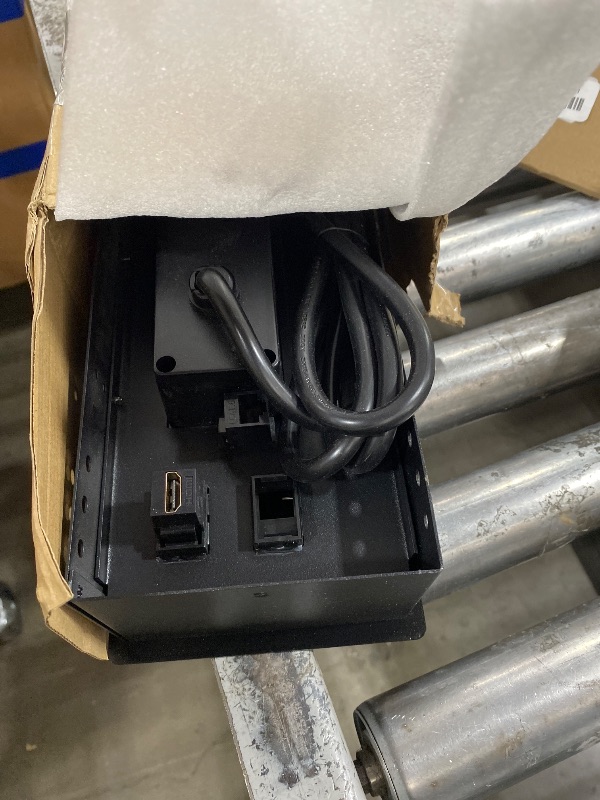 Photo 1 of Kungfuking Conference Table Power Hub, Outlet Multimedia Connectivity Box with 1 HDMI + 1 RJ45 + 20W USB C + 2 USB A + 2 AC Outlets, Heavy Duty Metal Table Top Box for Countertop Office UL Listed
