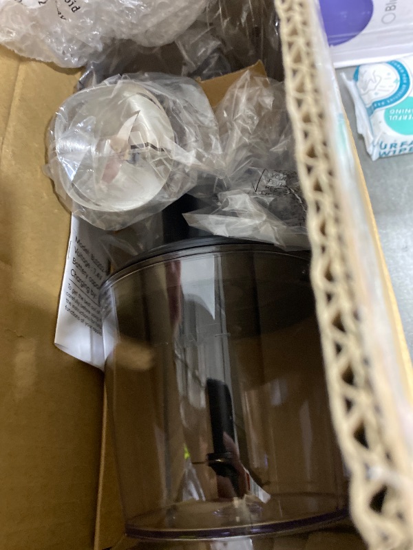Photo 1 of WHUTO Cordless Immersion Hand Blender, 5-in-1 Variable Speed blender handheld,Rechargeable with 2000mAh Battery, BPA-Free & Dishwasher-Safe Accessories:700ml Beaker,Chopper,Whisk & Milk Frother,Grey