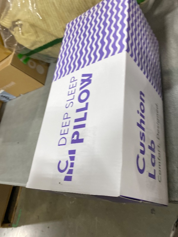 Photo 1 of C CUSHION LAB Deep Sleep Pillow, Patented Ergonomic Contour Design for Side & Back Sleepers, Orthopedic Cervical Shape Gently Cradles Head & Provides Neck Support & Shoulder Pain Relief - Calm Grey