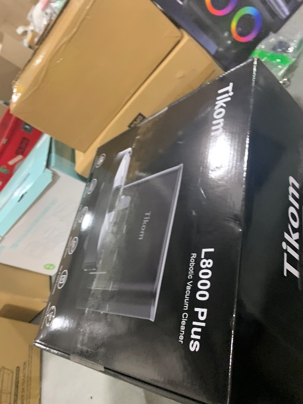 View 3 of Tikom Robot Vacuum and Mop, 6000Pa Robotic Vacuum Cleaner with Self-Emptying Base, 90 Days Capacity, LiDAR Navigation, Home Mapping, Ideal for Pet Hair, Hard Floors, Carpet (L8000 Plus)