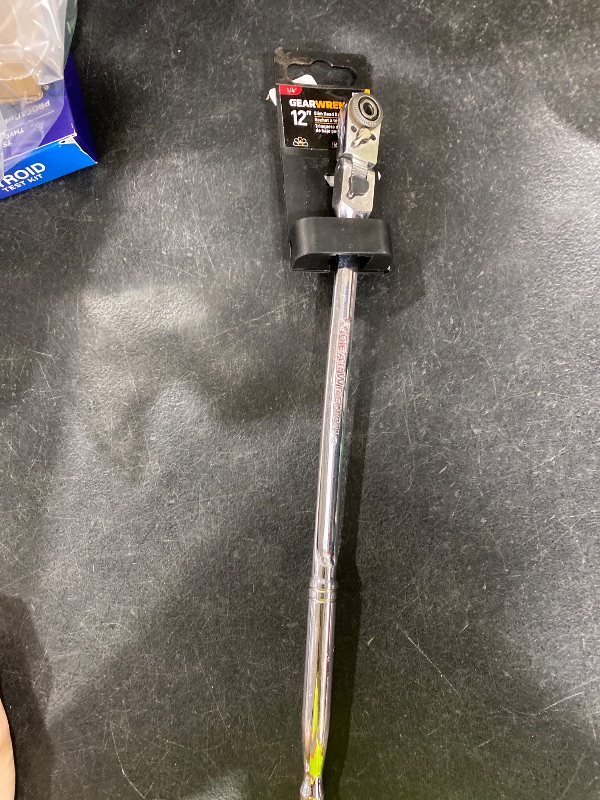 Photo 1 of GEARWRENCH 1/4" Drive 72 Tooth Quick Release Locking Flex Slim Head Ratchet, 12" - 81030