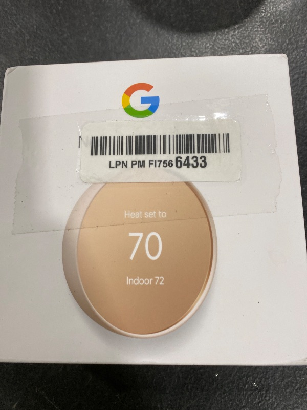 Photo 1 of Google Nest Thermostat - Smart Thermostat for Home - Programmable Wifi Thermostat - Sand