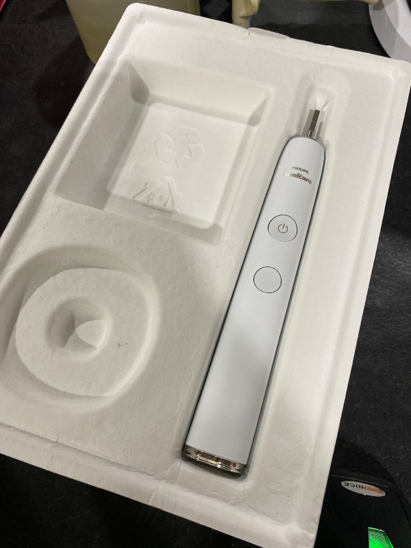 Photo 1 of Philips Sonicare DiamondClean Smart 9500 Electric Toothbrush - Sonic Toothbrush with App, Pressure Sensor, 15 Brushing Settings, Replacement Reminder, USB Charging Travel Case, White, Model HX9923/01