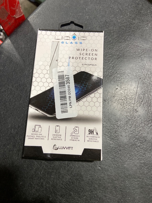 Photo 1 of LIQUID GLASS Screen Protector for All Smartphones Tablets and Watches Scratch and Shatter Resistant Wipe On Nano Protection for Up To 4 Devices - Bottle