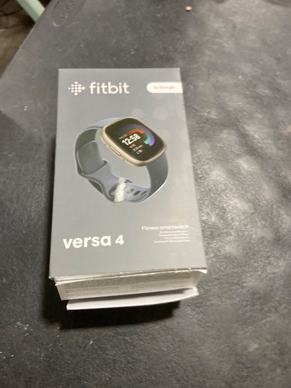 View 2 of Fitbit Versa 4 Fitness Smartwatch with Daily Readiness - 3-Month Google Health Premium Membership Included - GPS, 24/7 Heart Rate, 40+ Exercise Modes, Sleep Tracking - Waterfall Blue/Platinum,