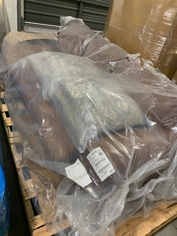 Photo 1 of LARGE BROWN LEATHER COUCH WITH 4 PILLOWS