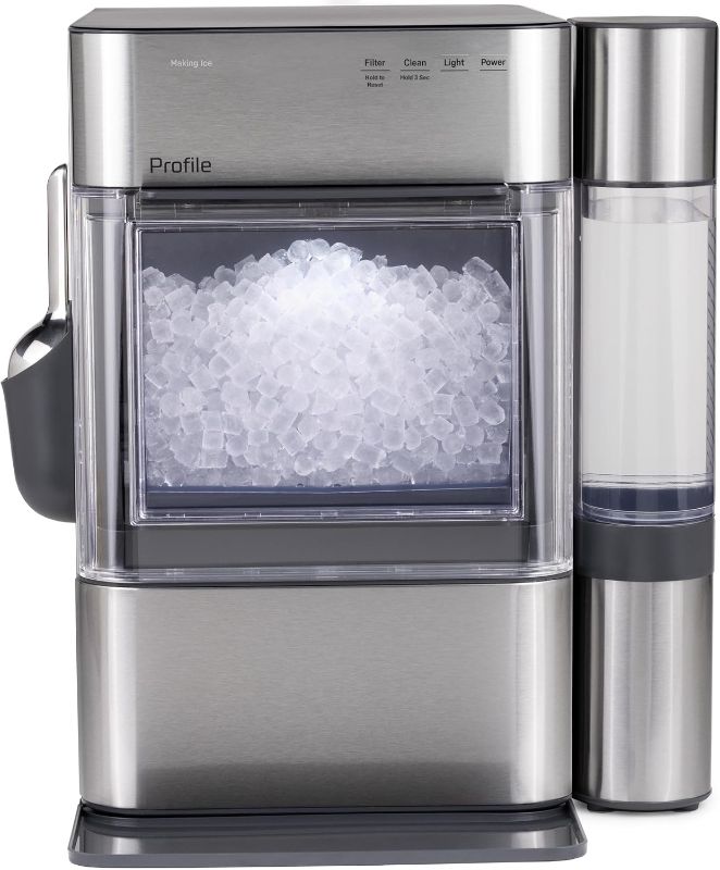 Photo 1 of Visit the Profile Store
GE Profile Opal 2.0 Ultra Nugget Ice Maker with .75 Gallon Side Tank and Scale Inhibiting Filter, Scoop Included, 38 lbs in 24 Hours, Pellet Ice Machine with WiFi & Smart Connected, Stainless Steel