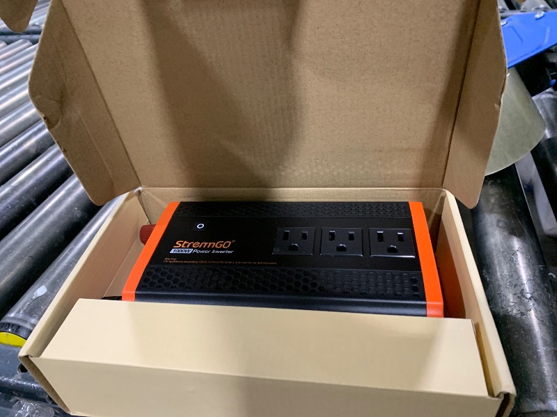 Photo 1 of StrenrmGO 1000W Power Inverter for Vehicles, 12V DC to 110/120V AC Car Inverter with 3 AC Outlets, USB 24W/ PD 30W Fast Charger, Car Power Converter for Truck, Home, Laptop on Road Trip Essentials