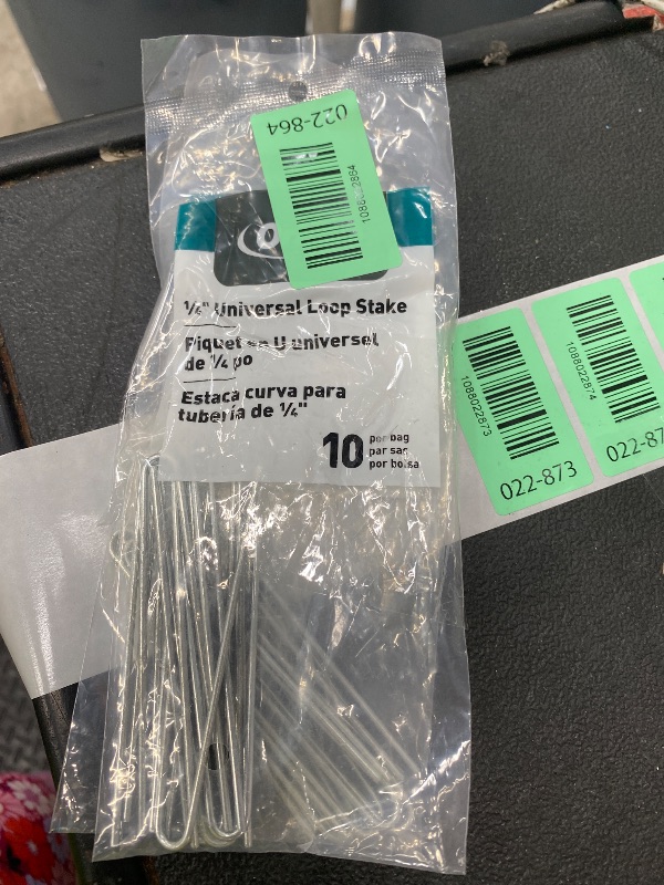 Photo 1 of **2 PACKS** Orbit 65730 1/4" Drip Tubing Loop Anchor Stake/Staple, 10 Pack