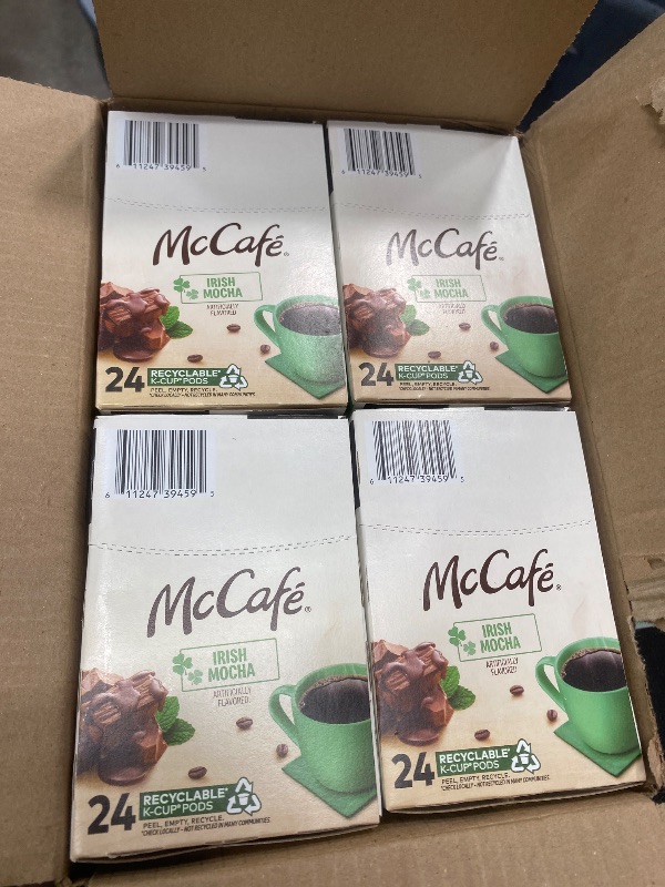 View 2 of **4 pack** McCafe Irish Mocha Limited Edition Coffee K Cups - Pack of 4 Boxes - 24 K Cup Pods Per Box - 96 K Cups Total - For Use In Keurig Coffee Makers - Limited Edition McCafe Flavor