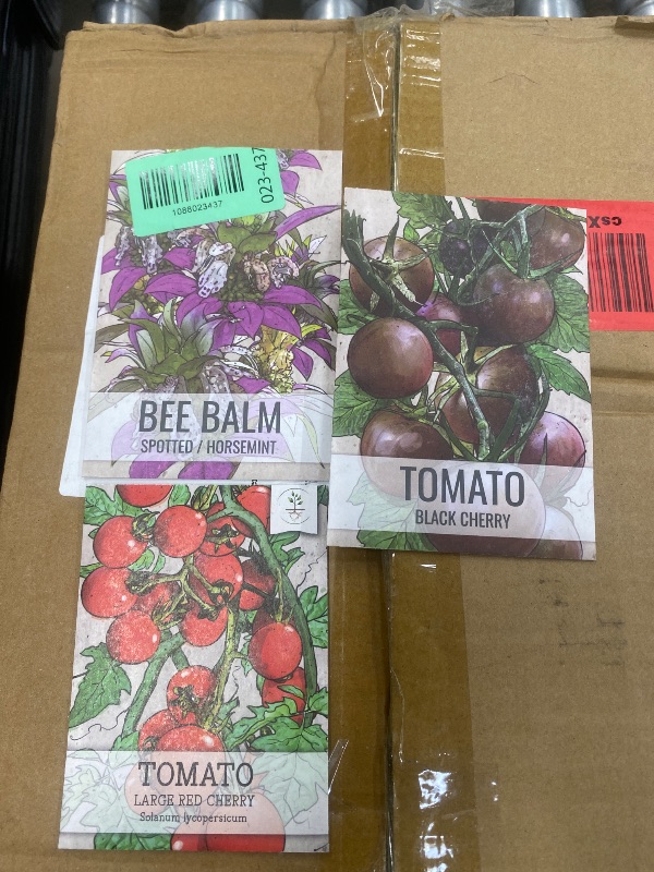 Photo 1 of **3 SEED PACKETS** Seed Needs Spotted Bee Balm Seeds - 1 Pack AND BLACK CHERRY TOMATO AND LARGE RED CHERRY TOMATO