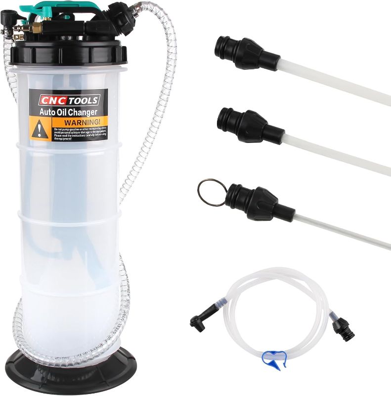 Photo 1 of 
Godimg 7.5L Manual/Pneumatic Oil Extractor Pump,Oil Fluid Extractor,Including 4 Hoses, Oil Dipstick and Brake Release Hose with one-Way Valve
