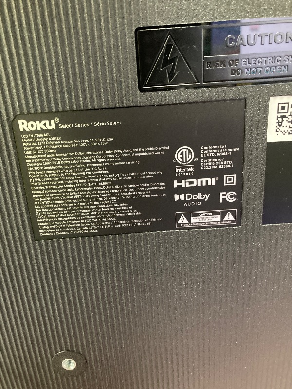 Photo 1 of *** NO RETURN***Roku 43-Inch Smart TV 2026 - Select Series, 4K HDR TV - RokuTV
