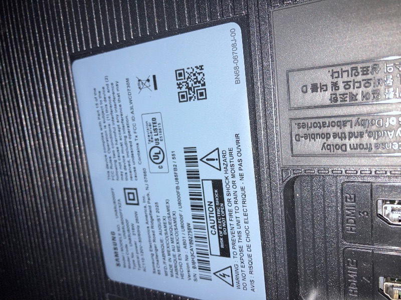 Photo 1 of ** NO RETURN**Samsung 85-Inch Class Crystal UHD U8000F 4K Smart TV (2025 Model) Endless Free Content, Processor, MetalStream Design, Knox Security, Alexa Built-in