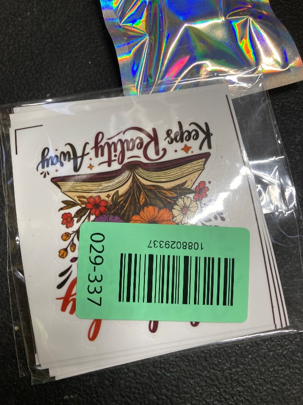 Photo 1 of (5Pcs) A Book A Day Keeps Reality Away Sticker 3 Inch, Reading Bookish Sticker, Flower Reading Stickers, Book Lovers Waterproof Vinyl Decal for Water Bottle Laptop, Car, Phone, Book, Kindle