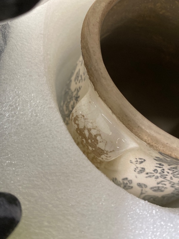Photo 1 of *May have minor damage* Tuscan Ceramic Planter & Vase, 6.68" Indoor/Outdoor Decorative Plant Pot