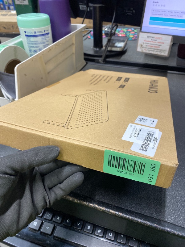 Photo 1 of *Box damaged* HUANUO Monitor Stand, Monitor Stand Riser 3 Height Adjustable, Monitor Riser with Airflow Vents, Laptop Stand for Desk, Laptop Riser, Desk Organizer for Monitor, Laptop, PC, Printer