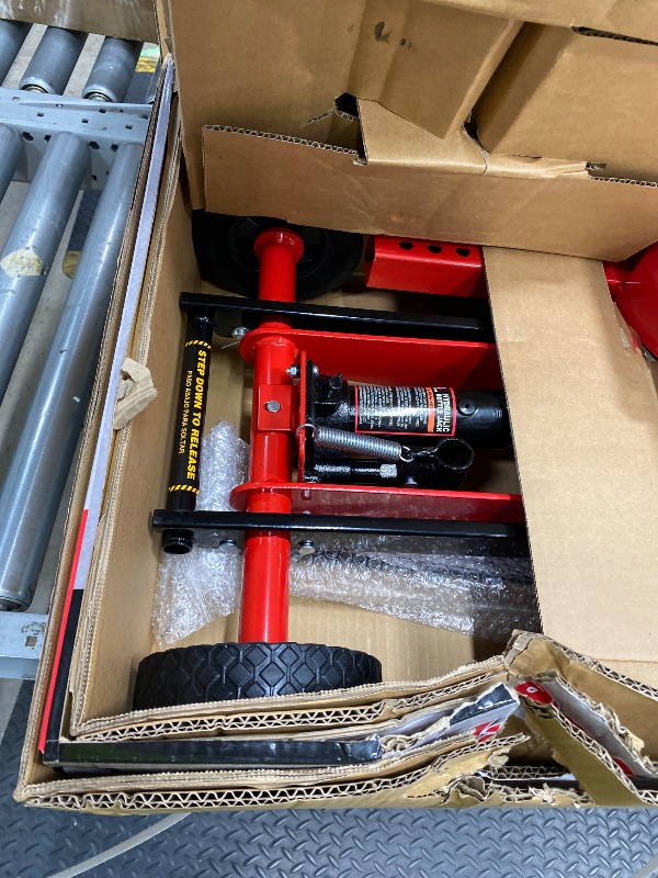 Photo 1 of *Box damaged* MoJack HDL500 45501 Hydraulic Lift Jack, 500 lb, ZTR & Rider, Locking Bar