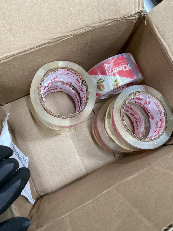 Photo 1 of *Missing 1 roll* Duck HD Clear Packing Tape Refills - 6 Rolls of Heavy Duty Shipping and Moving Packing Tape - Clear Strong Packaging Tape for Boxes, Packing and Moving Supplies - 1.88 In. x 54.6 Yards (441962)