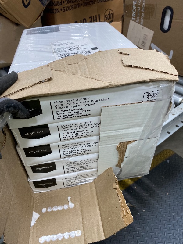 Photo 1 of *HEAVY* Amazon Basics Multipurpose Copy Printer Paper, 20 lb, 8.5 x 11 Inches, 10 Reams (5,000 Sheets), 92 Bright White