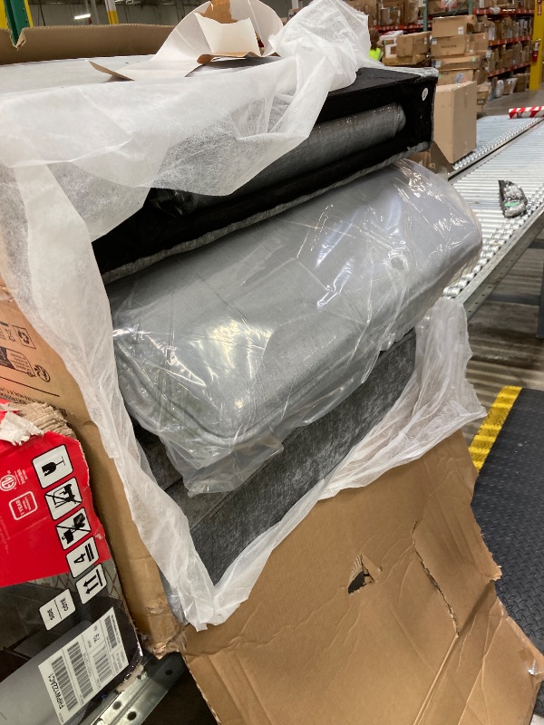 Photo 1 of ******* PARTIAL SET***only one box other box missing********Marsail Pull Out Sofa Bed, Queen Size Sleeper Sofa with Memory Foam Mattress, 2 USB Charging Ports & Removable Covers, Chenille Loveseat Couch for Living Room, Apartment, Light Grey