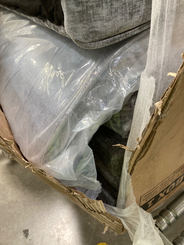 Photo 1 of ******* PARTIAL SET***only one box other box missing********Marsail Pull Out Sofa Bed, Queen Size Sleeper Sofa with Memory Foam Mattress, 2 USB Charging Ports & Removable Covers, Chenille Loveseat Couch for Living Room, Apartment, Light Grey